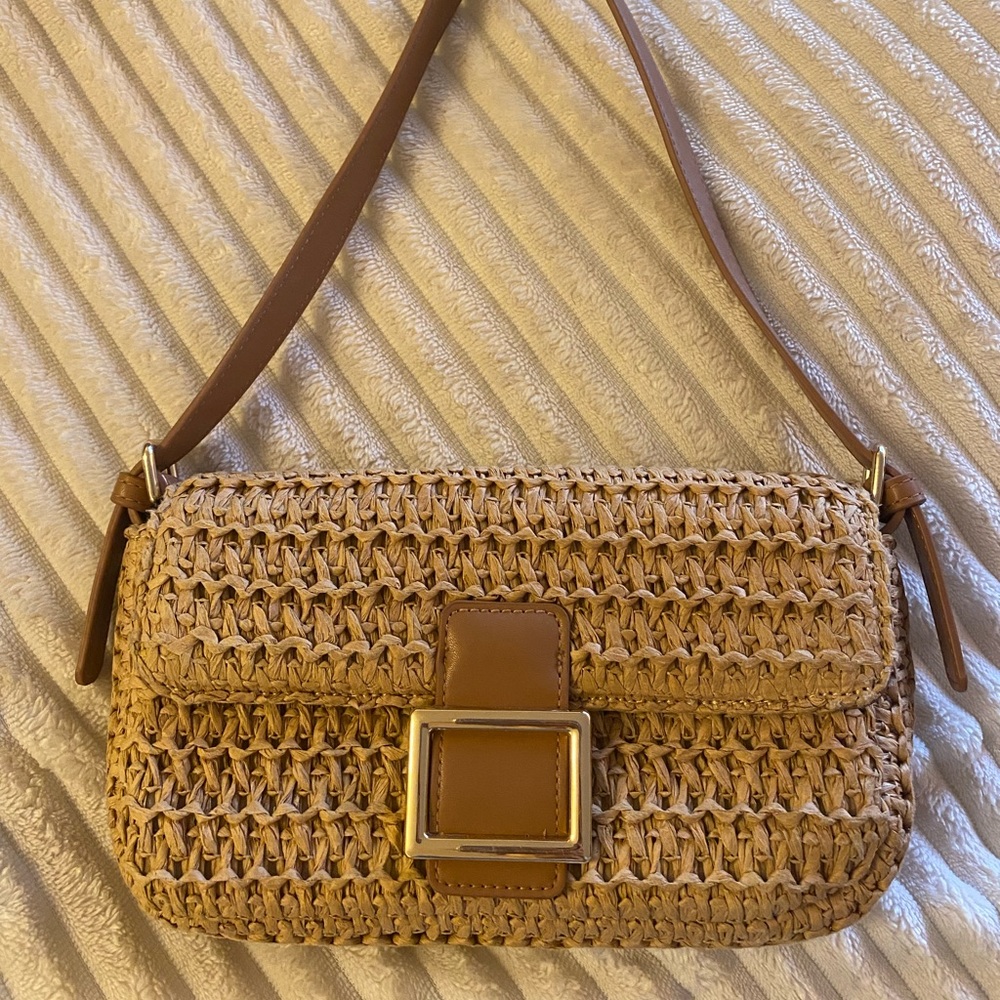 Rattan shoulder bag